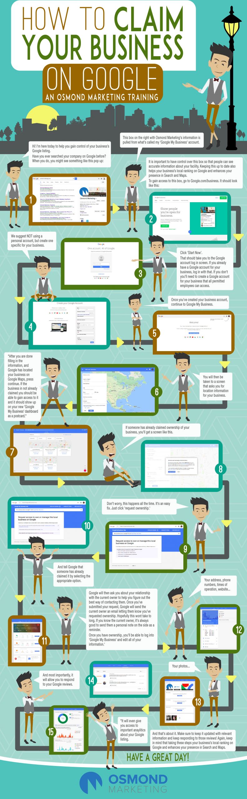 how to claim your business on google infographic