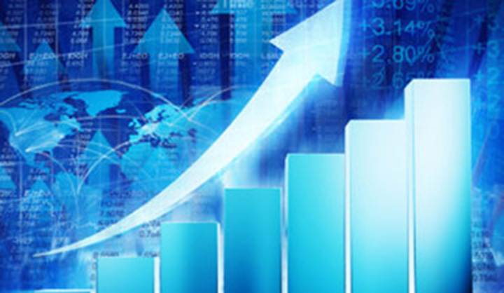 Growth chart with globe