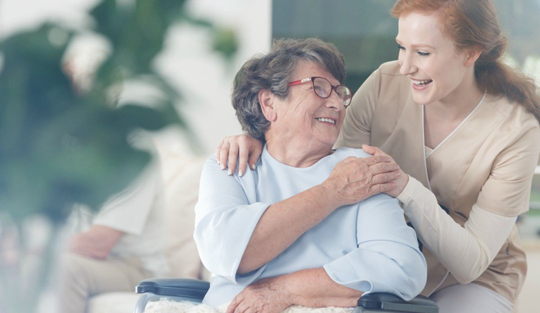 nurse taking care of the senior