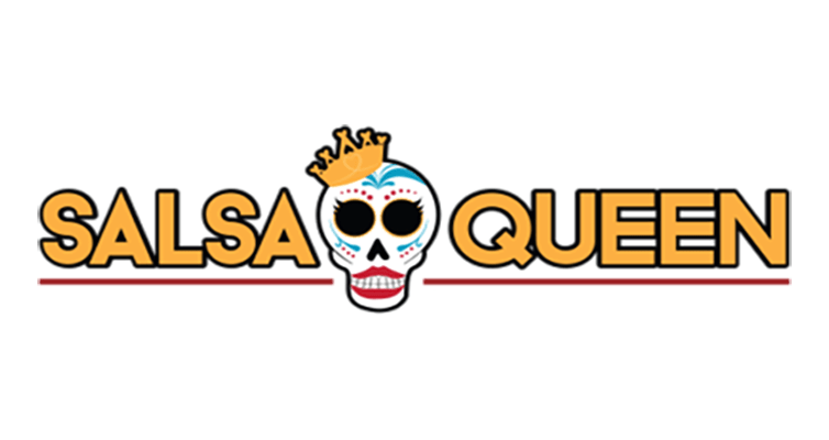 salsa queen logo skull with the crown