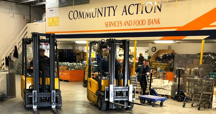 Community Action Services and food bank warehouse