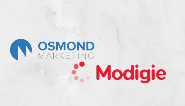 osmond marketing and Modigie logos