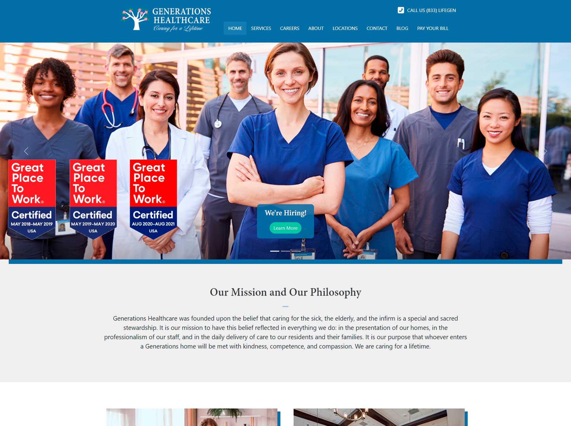 Generations Healthcare website