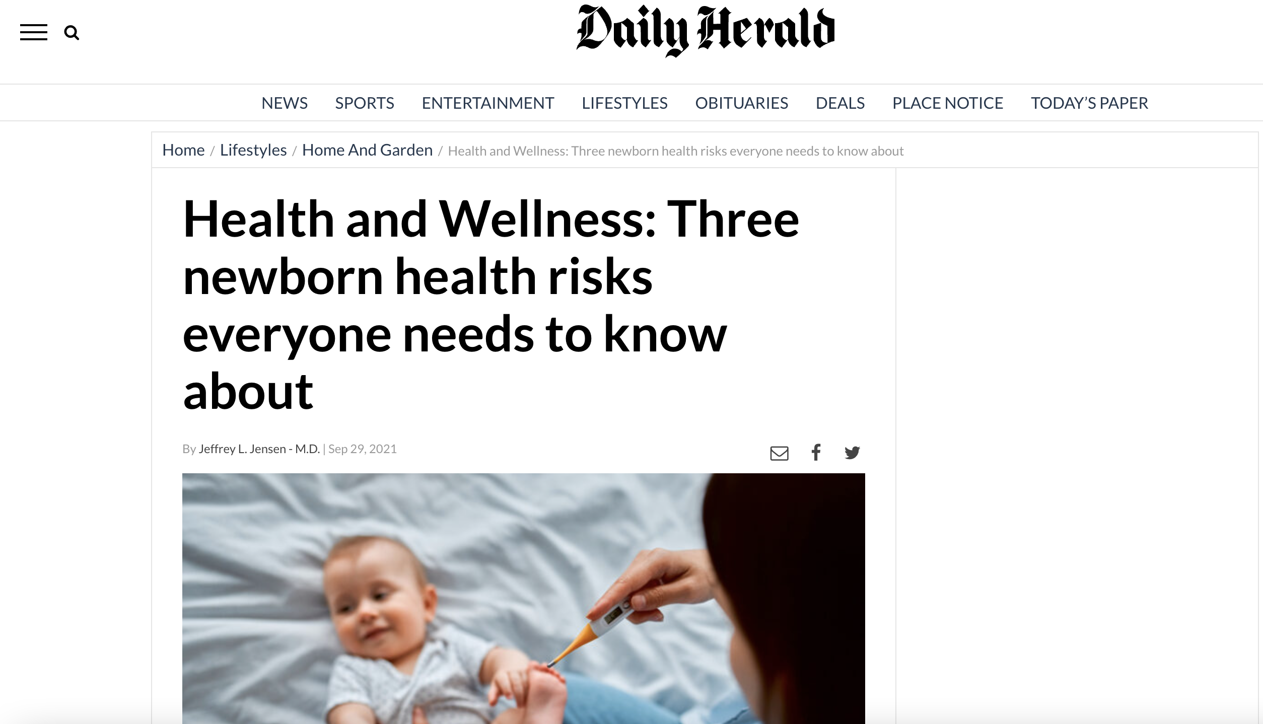 Health and Wellness Article