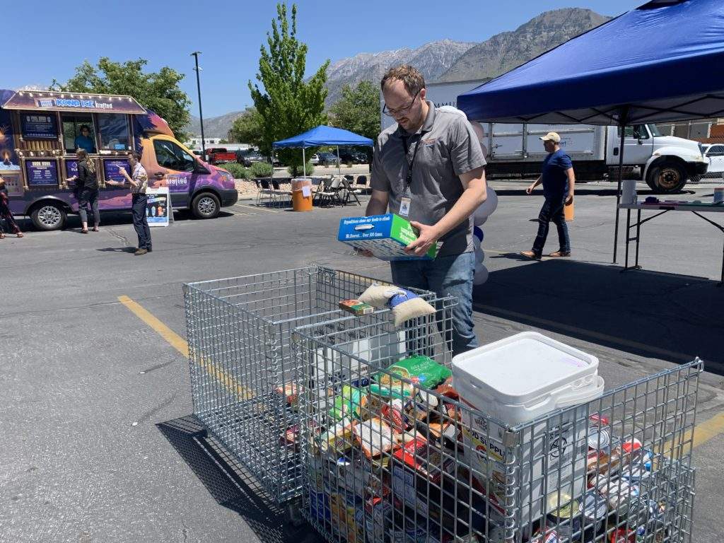 Man getting his pantry ingredients