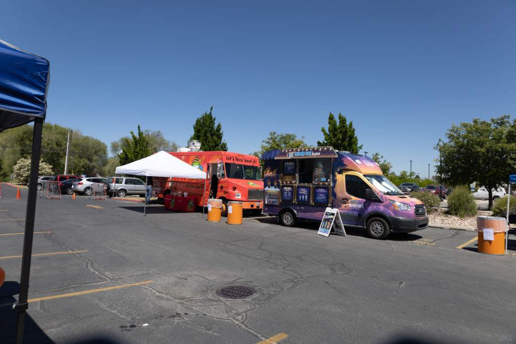 Food trucks at the parking area