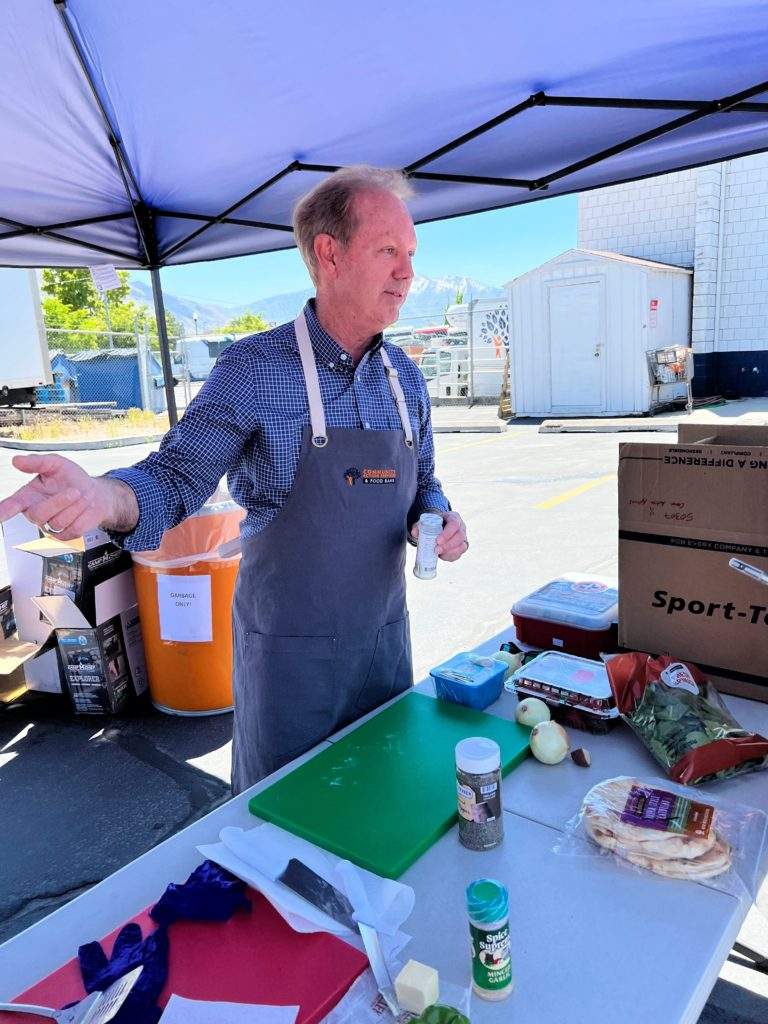 Man preparing his dish